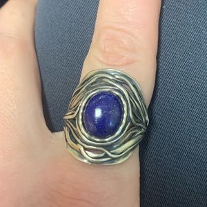 Sterling silver lapis ring PAZ Israel